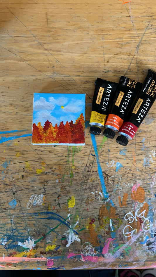 Colorful trees of peaceful