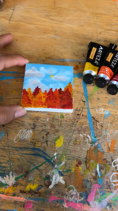 Colorful trees of peaceful